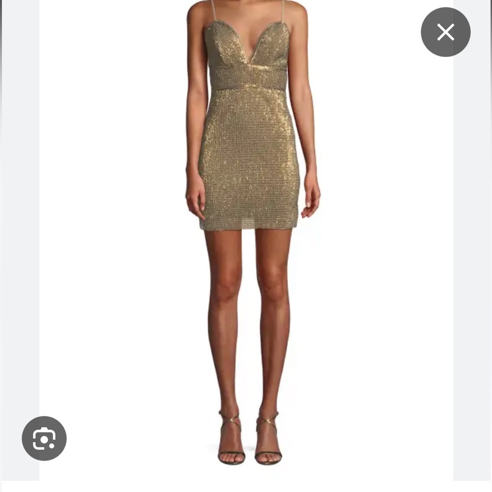 Saylor gold sequin mini dresss